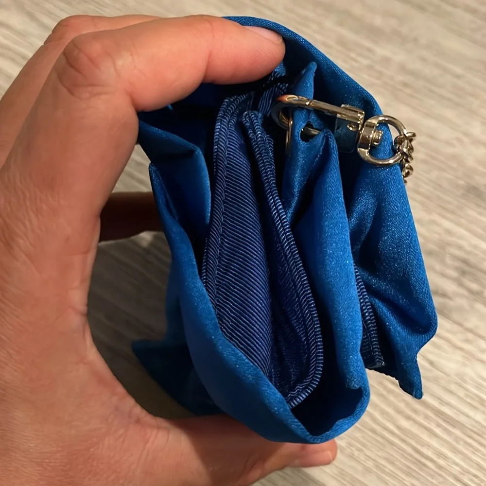 NWOT BCBG royal blue small clutch